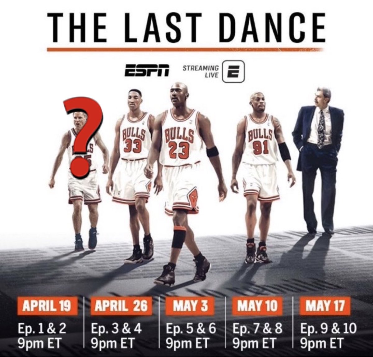 #TheLastDance Schedule Edit🚫stevekerr!