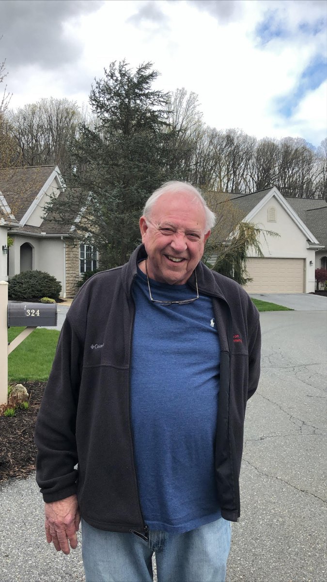 WilsonSchlDist's tweet photo. Longtime Wilson swimming coach Roy Snyder was treated to a parade past his house to celebrate his birthday!  While Tina Turner's "Simply the Best" played, over 50 people honored Coach Snyder (all practicing social distancing).  We hope you enjoyed your day Coach! #WilsonSD https://t.co/XI2WjSr7eL