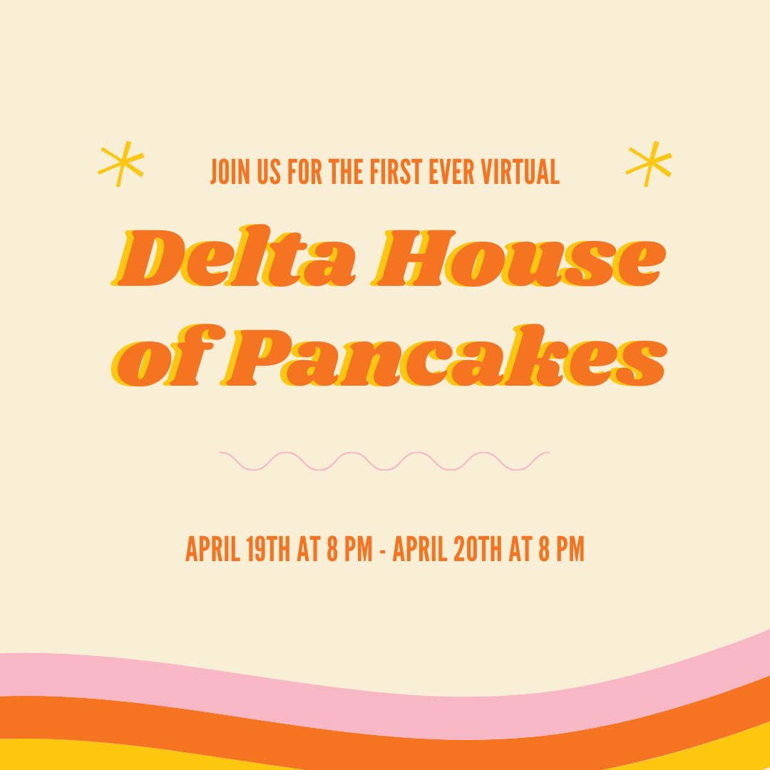 lambdaDDD's tweet image. Join us tonight for our first ever virtual DHOP! Vote on a Baker Tri Delta’s pancake and show your support for St. Jude!