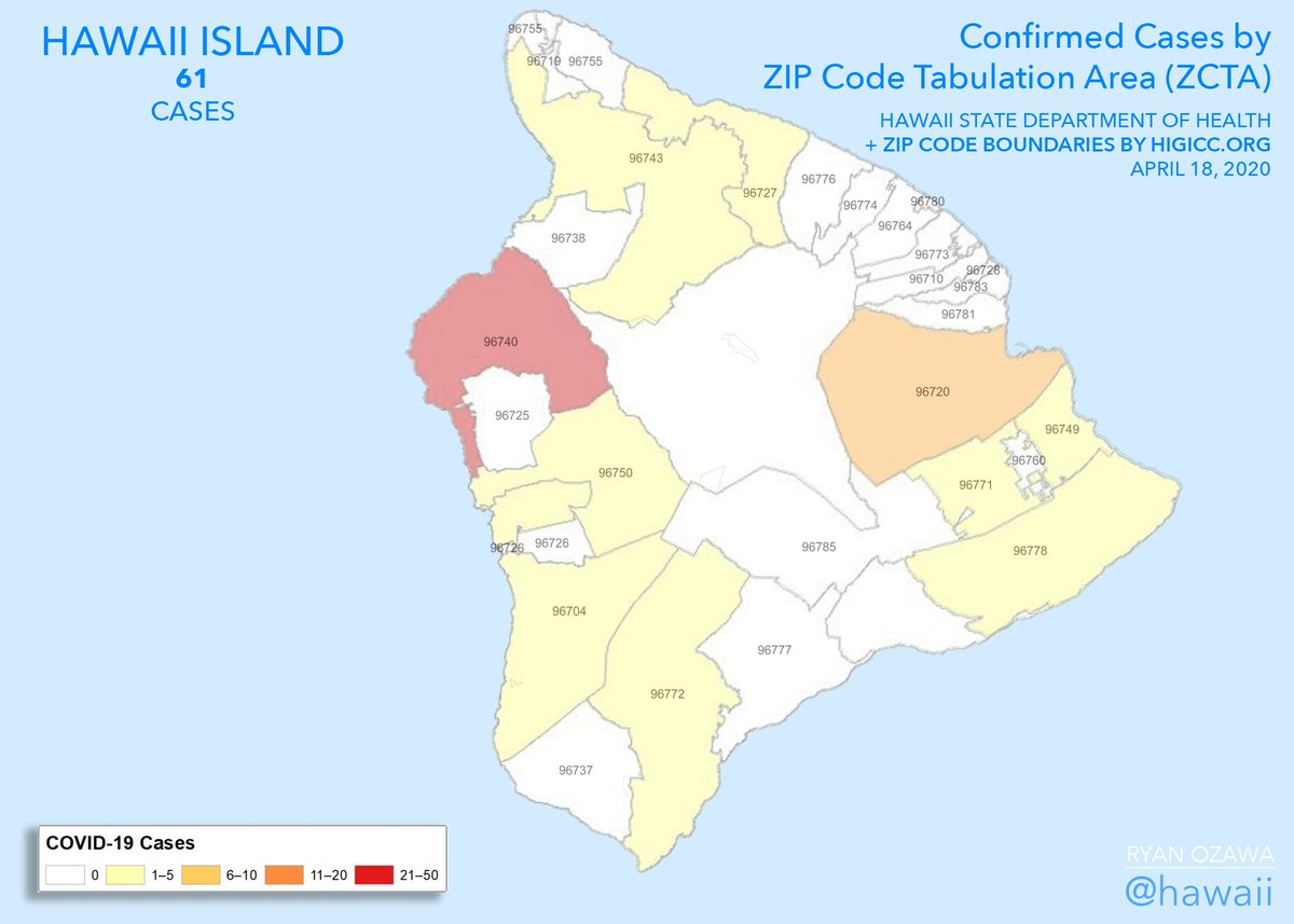 The Sunday map update brings a new mystery: what does it mean when an area gets lighter on the  @HIgov_Health maps? Maps attached, commentary follows.  #hawaiicovid19