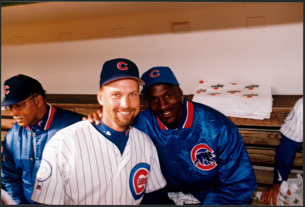 Cubs's tweet photo. The GOAT inside Wrigley Field. 

#TheLastDance https://t.co/eMPW8larH1