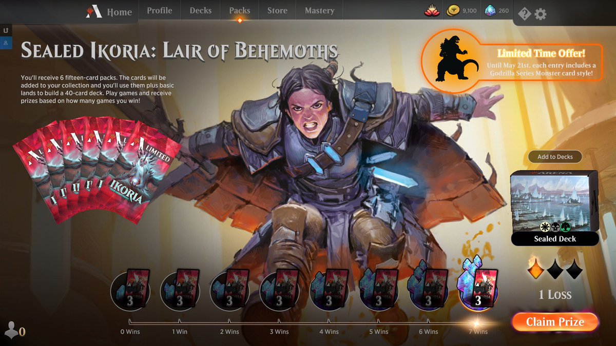SAMagicians's tweet photo. @jamesonzero coming in hot with the 7-1 #MTGIKO sealed event! Umori is a bomb! Creatures and lands. What more do you need?! #MTGArena #MTG https://t.co/REmF9uwaiX