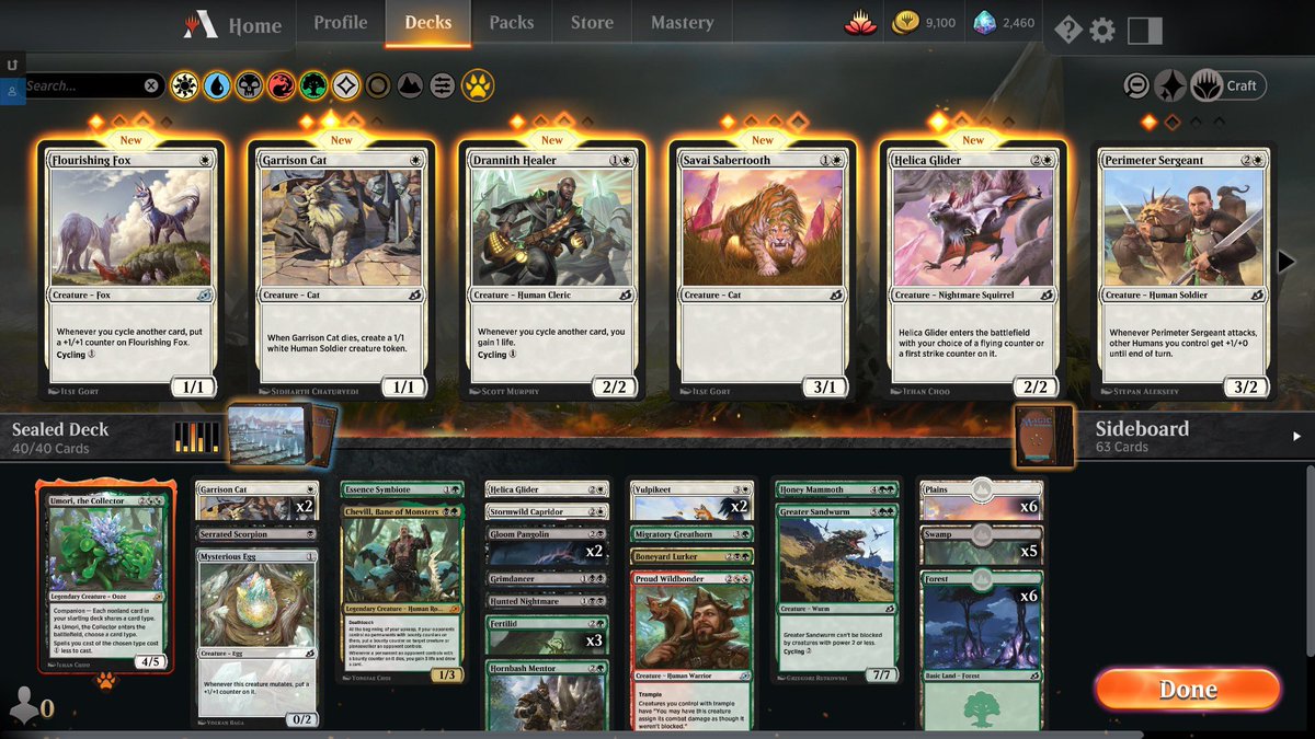 SAMagicians's tweet photo. @jamesonzero coming in hot with the 7-1 #MTGIKO sealed event! Umori is a bomb! Creatures and lands. What more do you need?! #MTGArena #MTG https://t.co/REmF9uwaiX