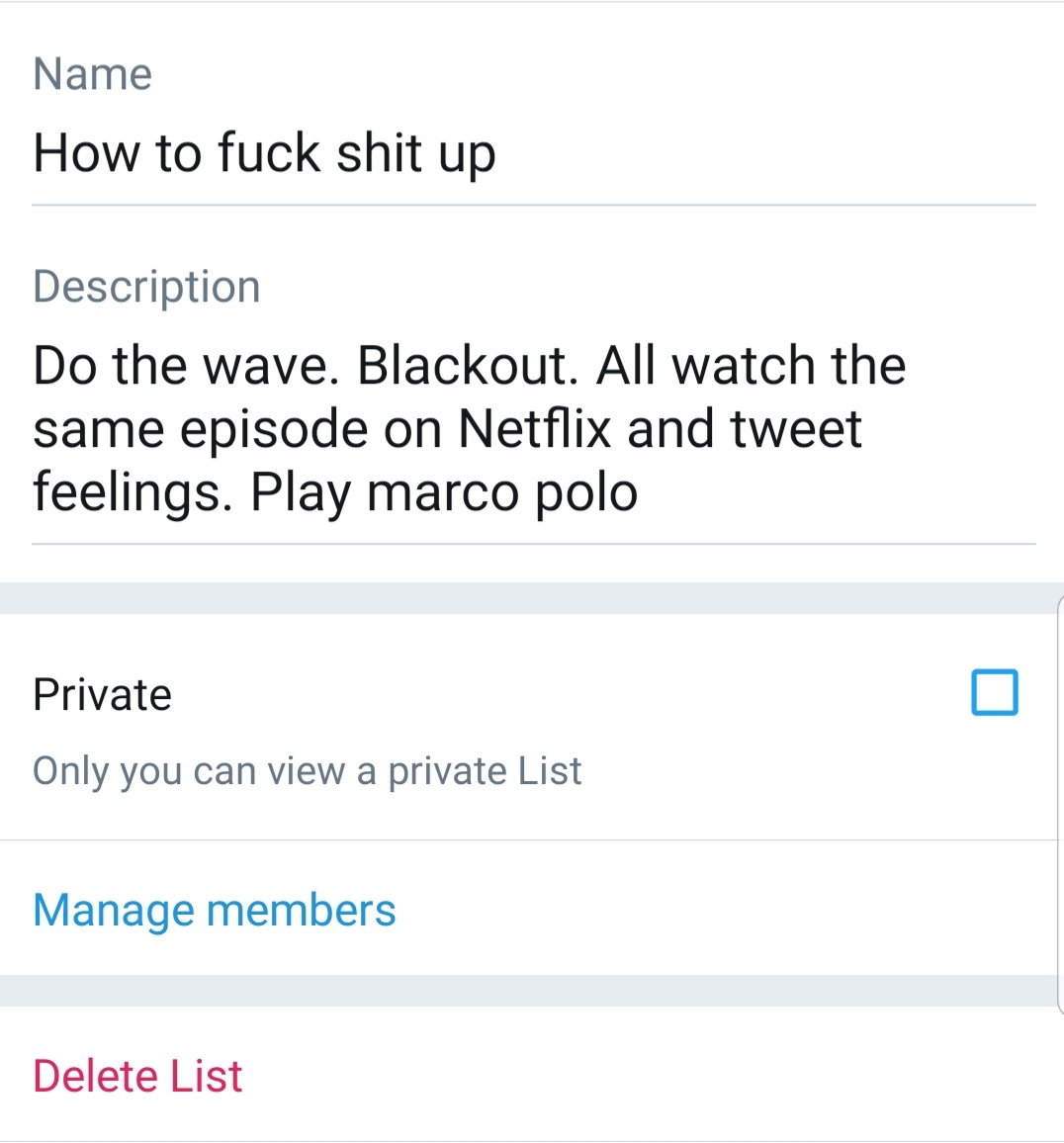 Metallicfern's tweet photo. Heres what i came up with. #list #quarantinehavoc https://t.co/lfbAIy8xwF