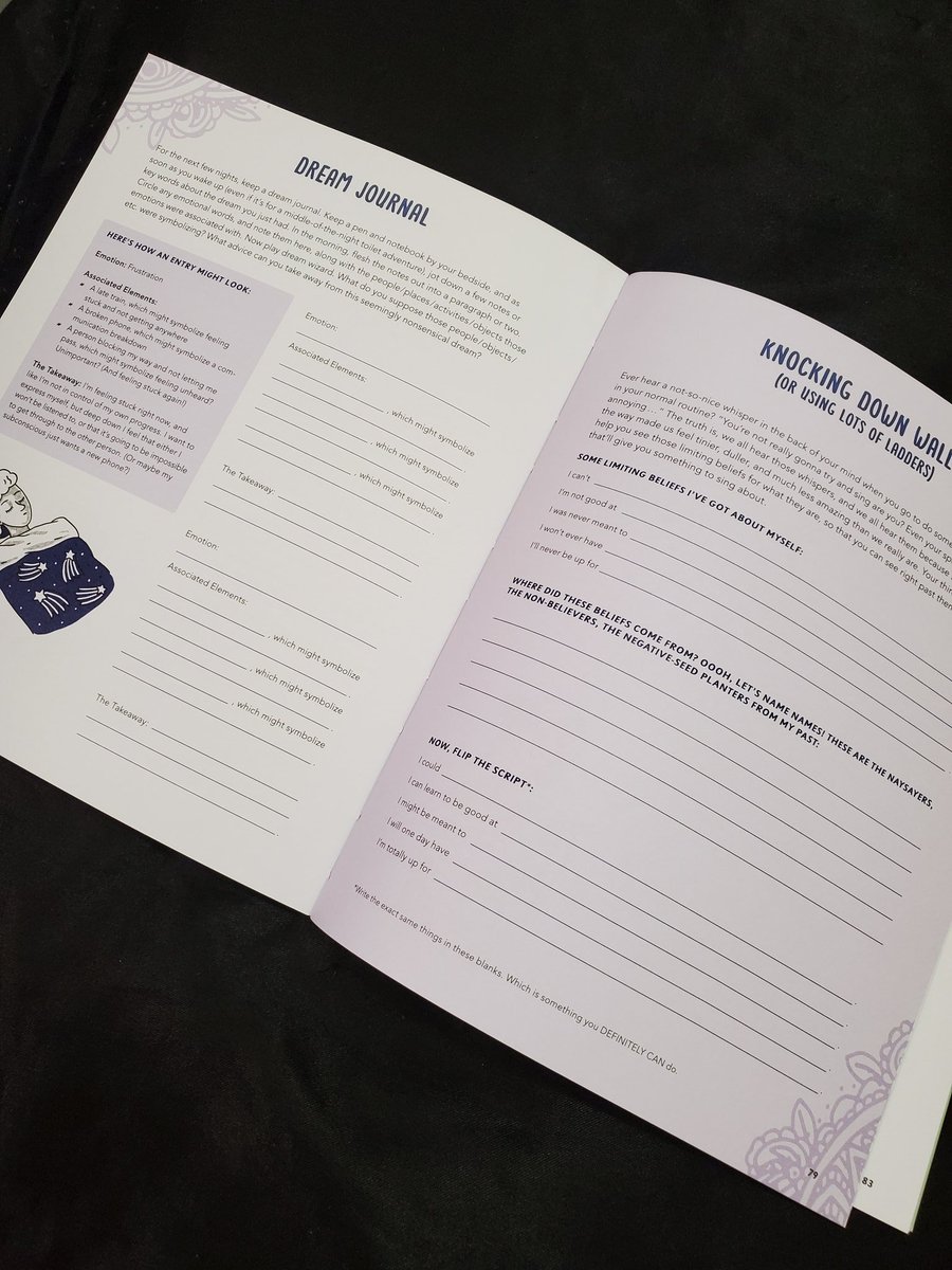 Livingdeadgirlk's tweet photo. Shared this on my main already but wanted to share here too! 🤪 My boyfriend got me this activity book focused on personal empowerment, self-healing and relaxation 🥺🥺 between this &amp; ACNH we're having NO BAD DAYS 🌈🖤 https://t.co/UCLUaO6D3c