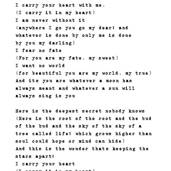 IWriteGoodly's tweet image. Only recently discovered E.E. Cummings (via Tom Waits lyrics of all places). 

God I've been missing out on something brilliant here...

#amreading #WritingCommunity