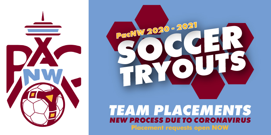 Tryouts are STILL HAPPENING. Though this year, they look a little different. Instead, we are doing Team Placements. For returning and new players, find everything you need to know about PacNW& #39;s 2020-21 Team Placement process:  https://www.pacificnorthwestsoccerclub.org/latest-ne...