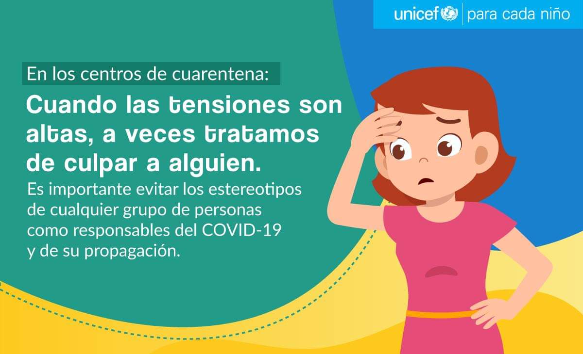 UnicefSV's tweet photo. En los centros de cuarentena es importante evitar los estereotipos de cualquier grupo de personas como responsables del #COVID19 y de su propagación.
Compartamos amor, seamos amables y respetuosos con todos.
#YoCompartoAmor https://t.co/b1DN78lLvH