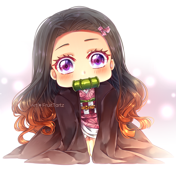 FruitTartz ✨ WEBCOMIC ARCANUS CRUCISさんがTwitterに投稿した竈門禰豆子(鬼滅の刃)のイラスト。