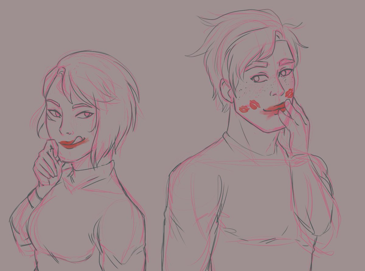 horns_n_jams's tweet photo. Red lipstick and kisses
.
.
#tdpart #tdp #gremaya #generalamaya #commandergren #sketch https://t.co/z0w67exoGL