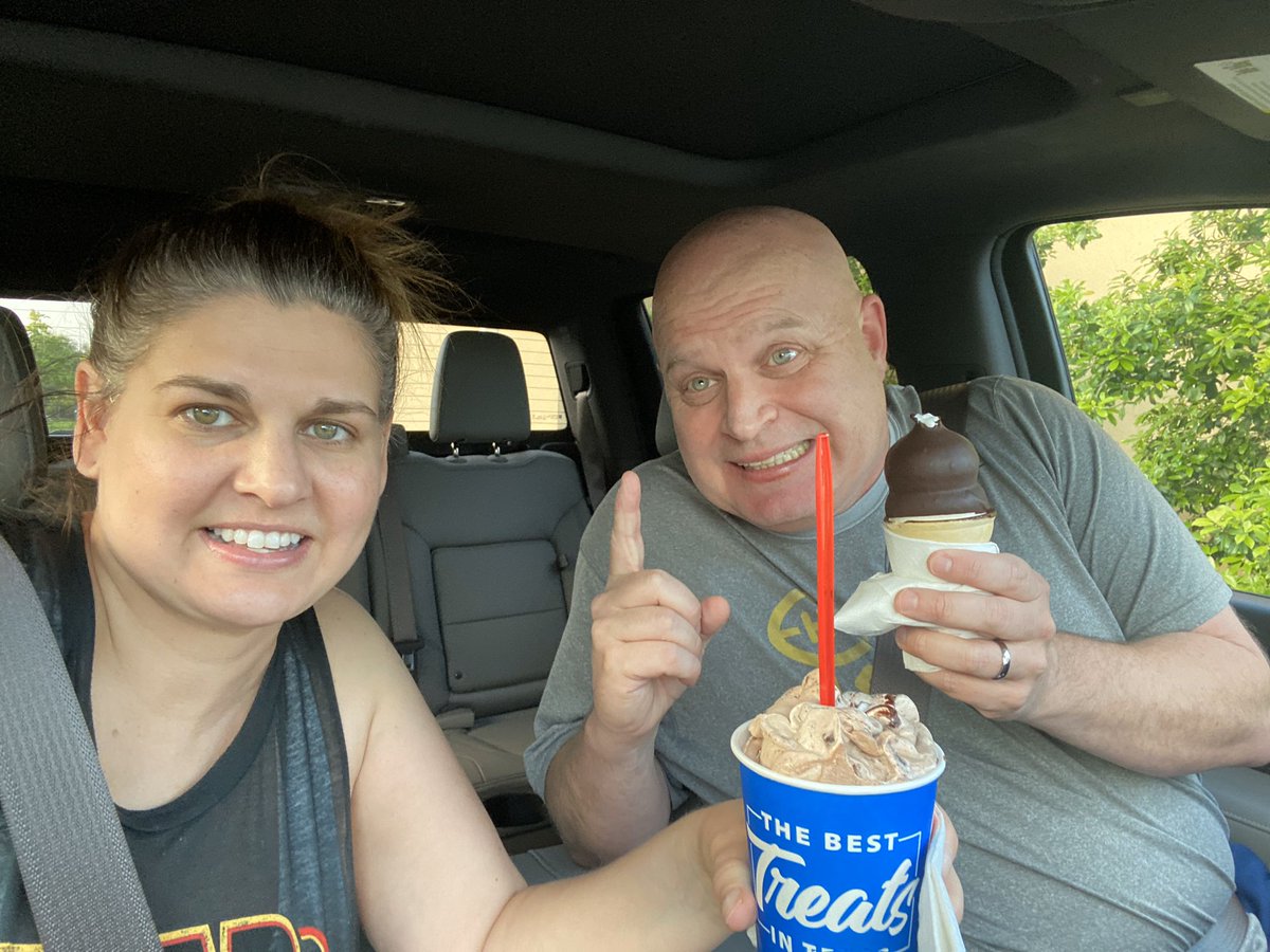 SeanTPendergast's tweet photo. #SPTakeoutChallenge Day 33 .. we spent the day grazing on all our SPTC leftovers, so to keep the streak alive, we got dessert @DairyQueen. Back on that takeout grind tomorrow! If you can, support our restaurants! #DedicatedToHouston https://t.co/njBTV5b38J