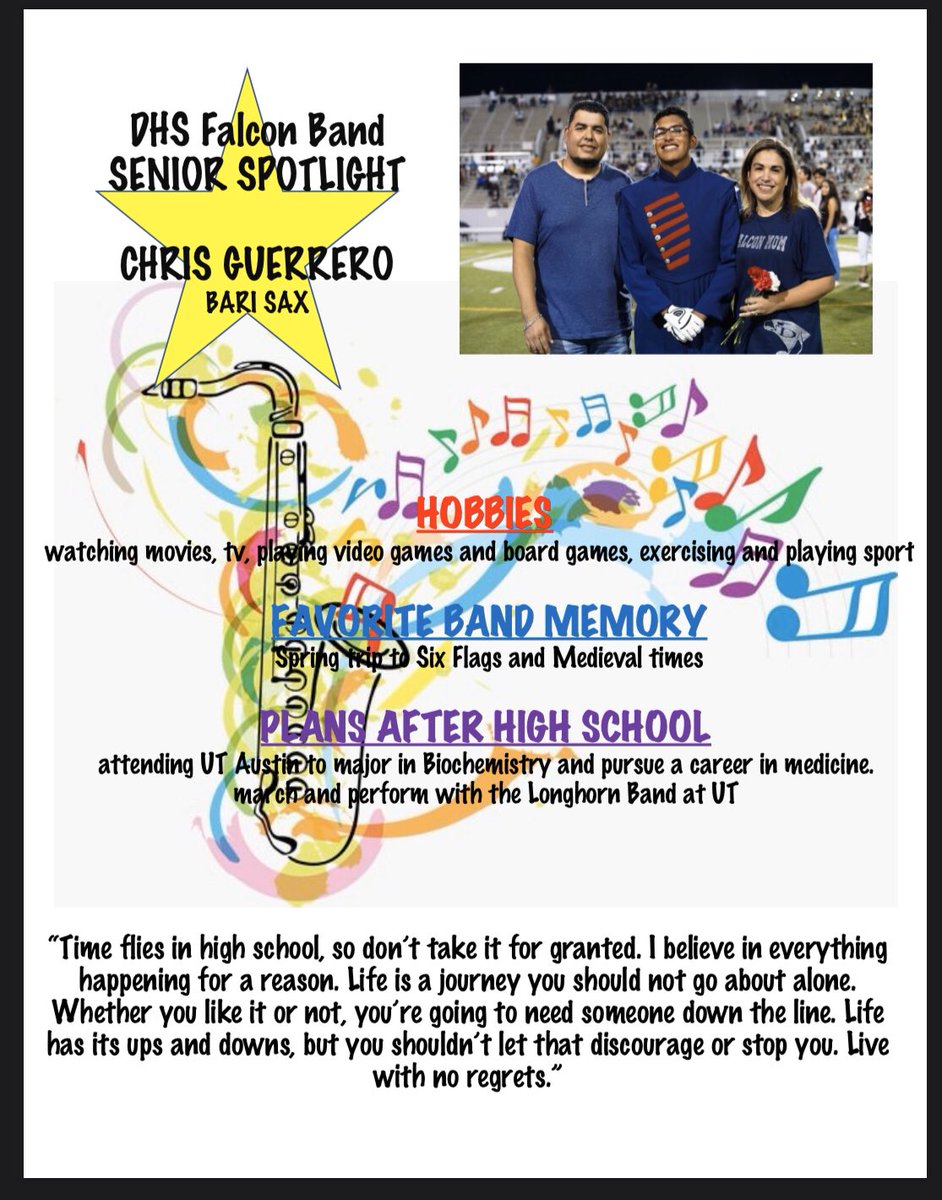 Senior Spotlight: Chris Guerrero!

Fun fact: Chris is the Drum Major for the Davis Falcon Band, and he is also the #valedictorian for the Davis HS Class of 2020. We are so proud of you! Good luck at UT! <a href="/AldineISD/">Aldine ISD</a> <a href="/aldinefinearts/">Aldine ISD Performing Arts</a> <a href="/drgoffney/">Dr. LaTonya M. Goffney</a> <a href="/davishs_falcons/">Anthony Watkins</a> <a href="/Davis9_AISD/">Davis 9 IB - Aldine ISD</a>