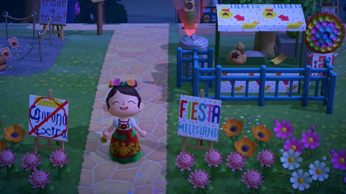 This time of year is Fiesta time in San Antonio, but sadly it got postponed... but it’s okay, because I decided to throw a fiesta on my Animal Crossing island! Here’s a thread of all the photos I took!  #AnimalCrossing    #ACNH    #NintendoSwitch