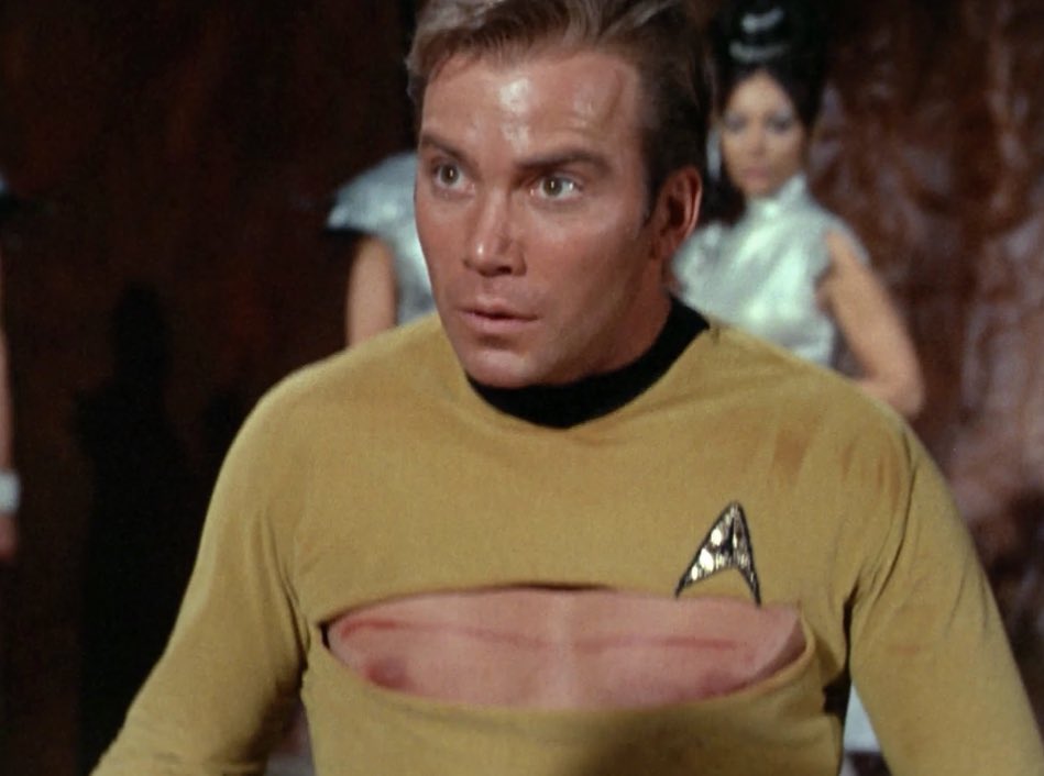 captain kirk ripped shirt. 