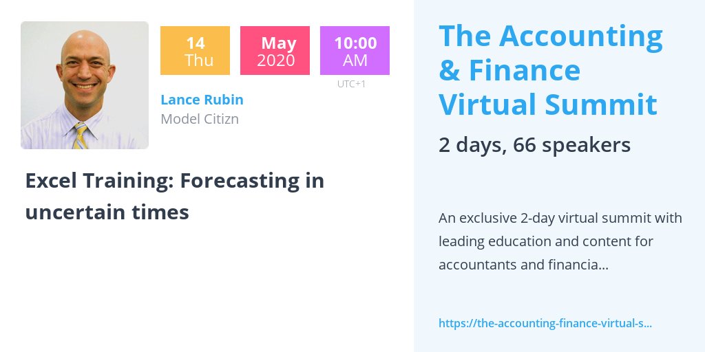 model_citizn's tweet image. Just got my speaker link to the upcoming #AFVirtualSummit. 

Looking forward to sharing some knowledge with those keen to learn how to forecast in uncertain times.

@ChristopherJLA

…-finance-virtual-summit.heysummit.com/?sc=1PRh8pur