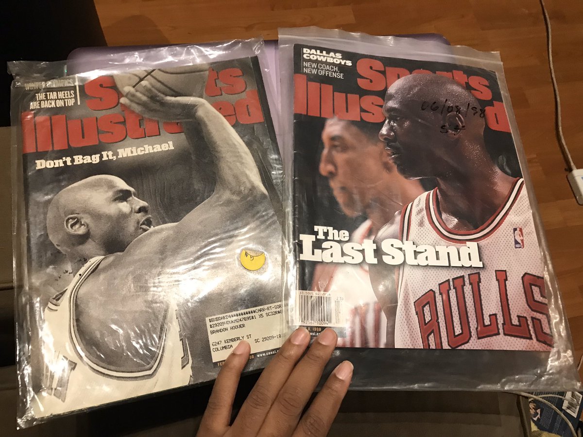 iRozB's tweet photo. Pulled out my 1998 Sports illustrated Magazines for this one #TheLastStand #michaeljordan  #23 ... #Fan #TheLastDance https://t.co/8bXV3WbXfn