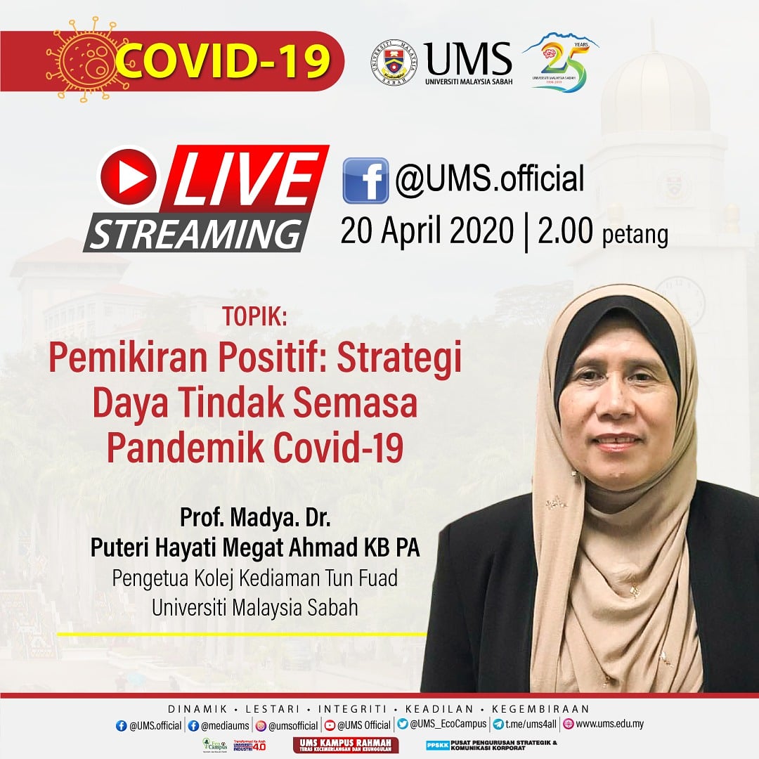 טוויטר Ums Official בטוויטר Ikuti Perkongsian Daripada Prof Madya Dr Puteri Hayati Megat Ahmad Kb Pa Pengetua Kolej Kediaman Tun Fuad Tentang Topik Pemikiran Positif Strategi Daya Tindakan Semasa