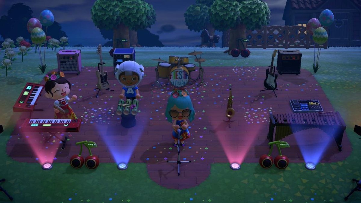 Fiesta all day and night! Jammin out, hanging out.  #AnimalCrossing     #ACNH     #NintendoSwitch