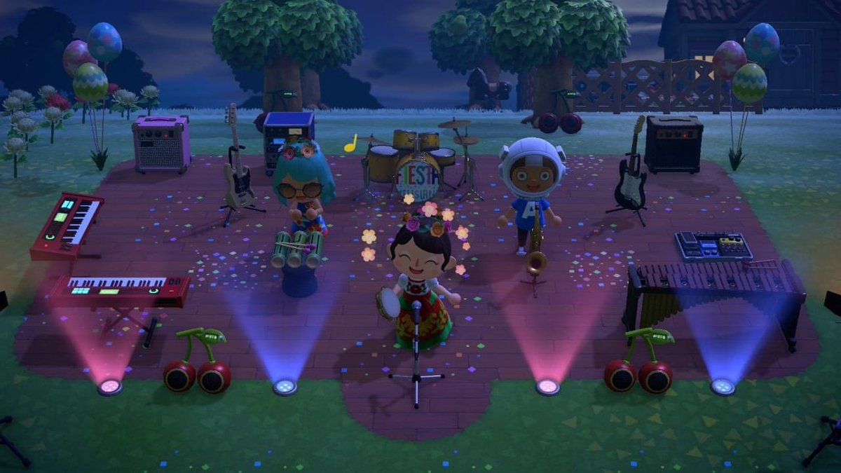 Fiesta all day and night! Jammin out, hanging out.  #AnimalCrossing     #ACNH     #NintendoSwitch