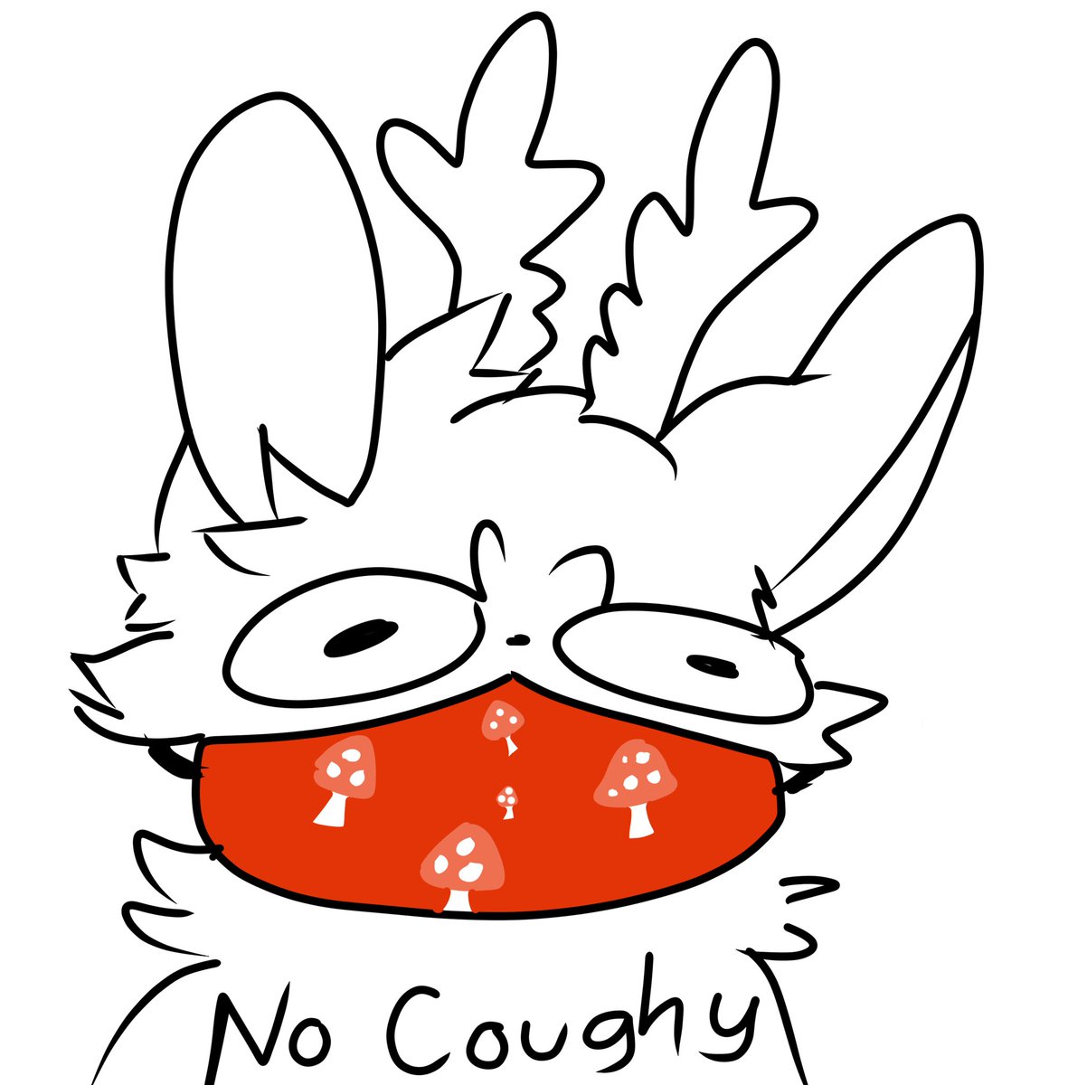occidentalone's tweet photo. My kid drew this for me and I kinda love it. #jackalope #SocialDistance #WearAMask https://t.co/dMY0NJz7Ra