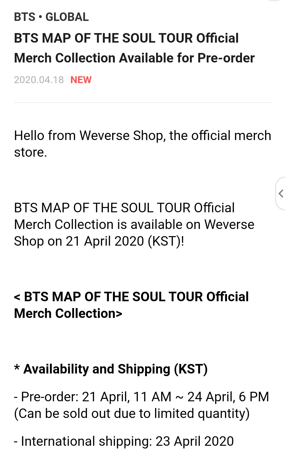 BTS Merch Restocks⁷ on Twitter "BTS Map of the Soul official merch