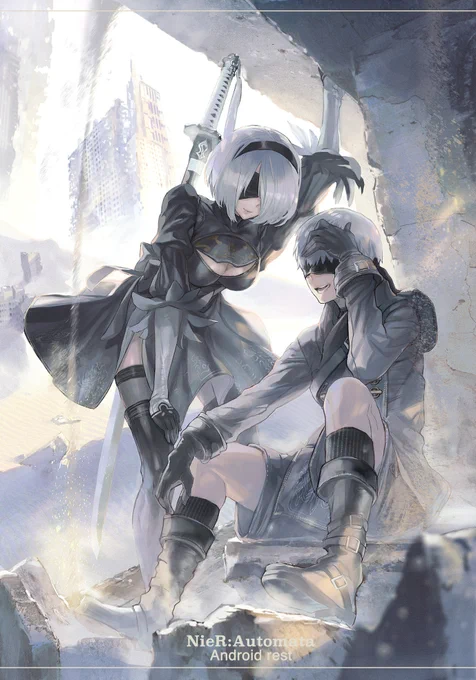 「アンドロイドの休息」

アンドロイドにとって砂塵は大敵だよ

#ニーア10周年
#ニーア
#NieR 