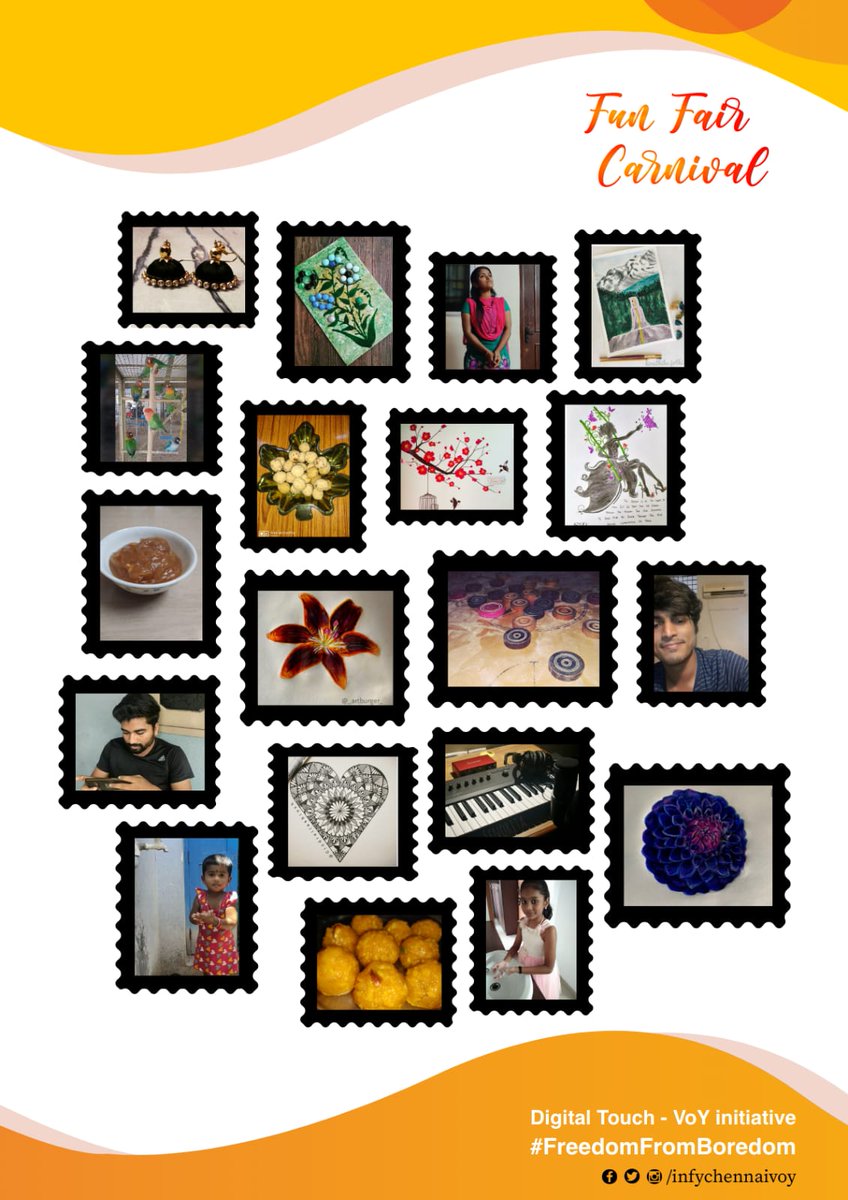 infychennaicm's tweet photo. Glimpses of Fun Fair Carnival done . Employees had done lot of art work, hobbies, recipes in lockd down period. Sharing few of them. It was the time to bring out their talents. Great work Chennai Infoscions!!!
#InfyChennaiVOY #InfyDiaries #FreedomeFromBoredom
@InfyChennaiVoY https://t.co/O7QuWxKxq0