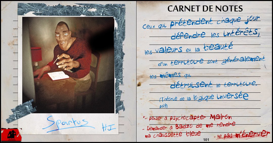 Gem_ambition's tweet photo. N02: (p 101) Suite des meilleures citations et pensées du Sage Spartus tirées d’un carnet de notes retrouvé dans les décombres de l’hôpital psychiatrique des Insensés #illustration #artist #citation #philosophe #penseur #pensées #hôpital #Sage #Spartus #Gemini https://t.co/obhJj8MfYr