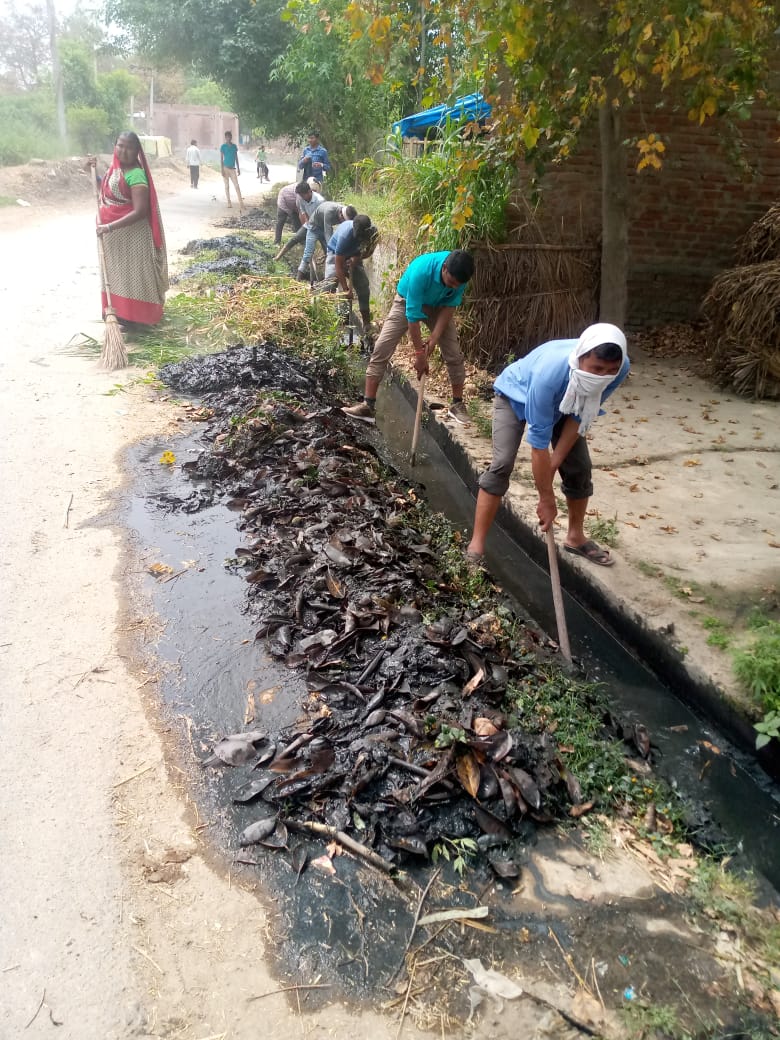 जनपद हरदोई की ग्राम पंचायतो में सफाई अभियान