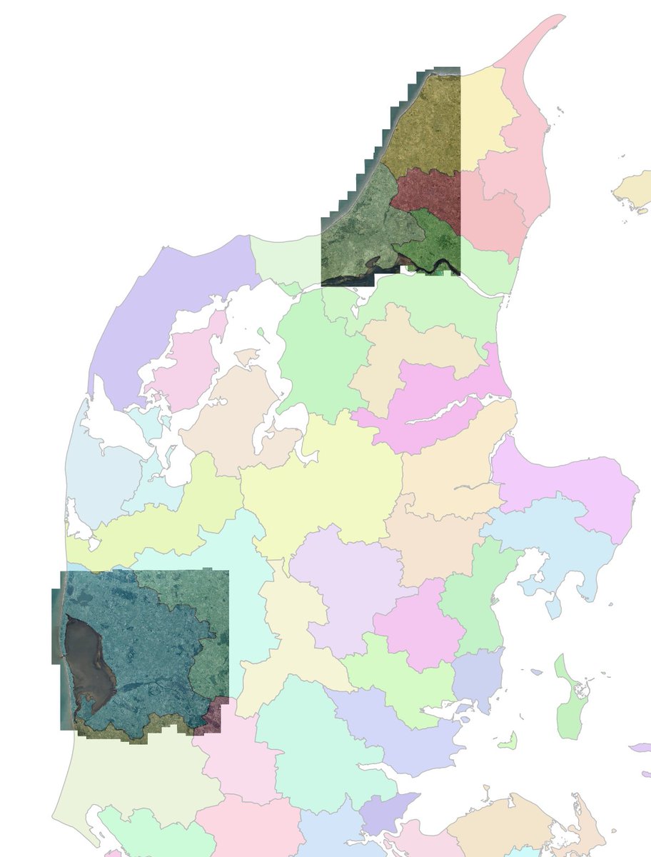 SDFI_RS's tweet photo. Så er de føreste QuickOrto beregnet og klar på WMS.
Her med kommunekort som baggrund til de beregnede blokke. #SDFE_QO #QuickOrto #FrieData #Forårsfoto https://t.co/dccj1PAZ4L
