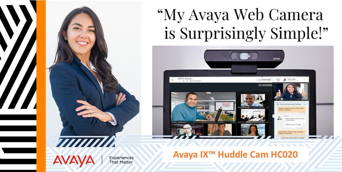 In a time of an increased amount of remote work, it’s important to stay connected and organized. Avaya's #web #camera "HC020" with video collaboration #AvayaSpaces delivers "Enterprise Quality" #video to your #workathome  experience.
#videoconferencing  #wfhwithavaya #avayacares