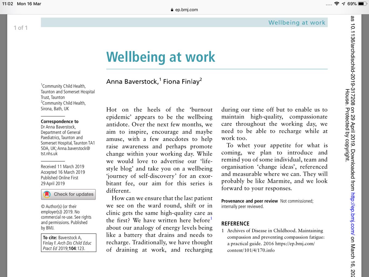 Wellbeing at Work #colleaguewellbeingeveryday With thanks to Fiona Finlay, @ian_wac @ArchivesEandP For those of you who have asked.... here is the complete series of filler articles in one thread.