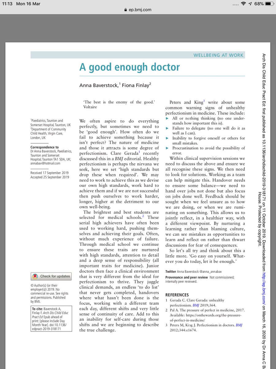 A good enough doctor
