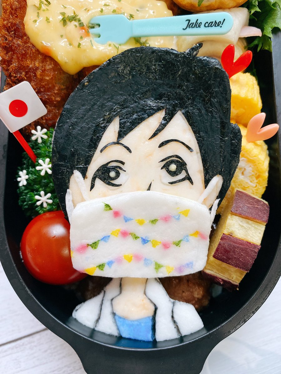みぃ 今日の 旦那弁当 は 小池百合子弁当 お洒落マスク が可愛いらしい 頑張れ小池さーーん 旦那弁当 愛妻弁当 キャラ弁 デコ弁 マスク弁当 はんぺんアート 人物アート 面白弁当 小池百合子 東京都知事 T Co 1jsznvht9f
