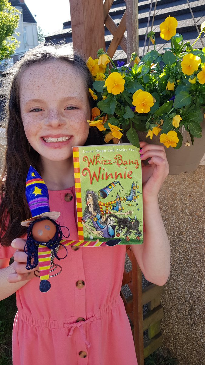 Amyjon79's tweet image. Isla with her Winnie the Witch book and Egg 🧙‍♀️🥚Isla is missing her @StJosephsCPS family and is looking forward to being back with you all soon ♥️
