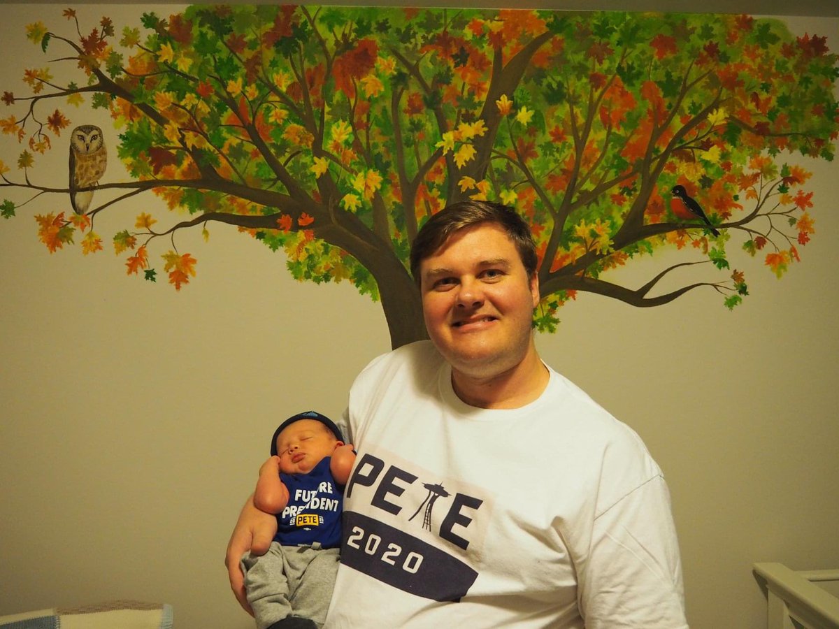 studgar's tweet image. @Chas10Buttigieg @PeteButtigieg Pete and Chasten I know you both enjoyed your time in Seattle while campaigning. Can I get a shout out for your youngest fan? Little Elliott Jameson was born on 4/11 amidst pandemic crazyness.