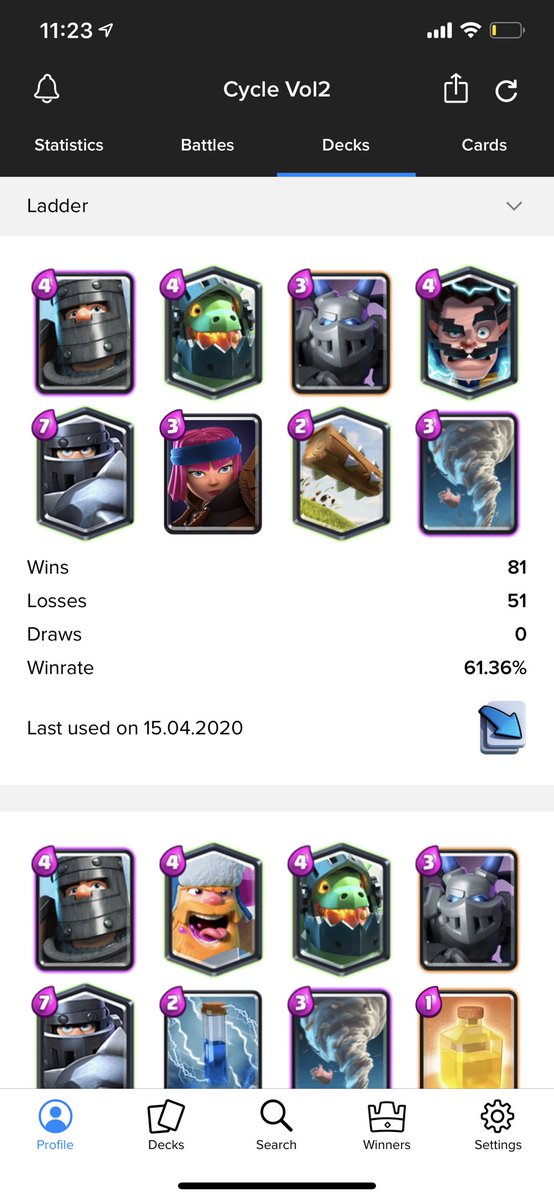 CycleVol2's tweet photo. @CWA so this deck was great before the new update but now i win like 50/50... any tips? https://t.co/3DO94DNumj