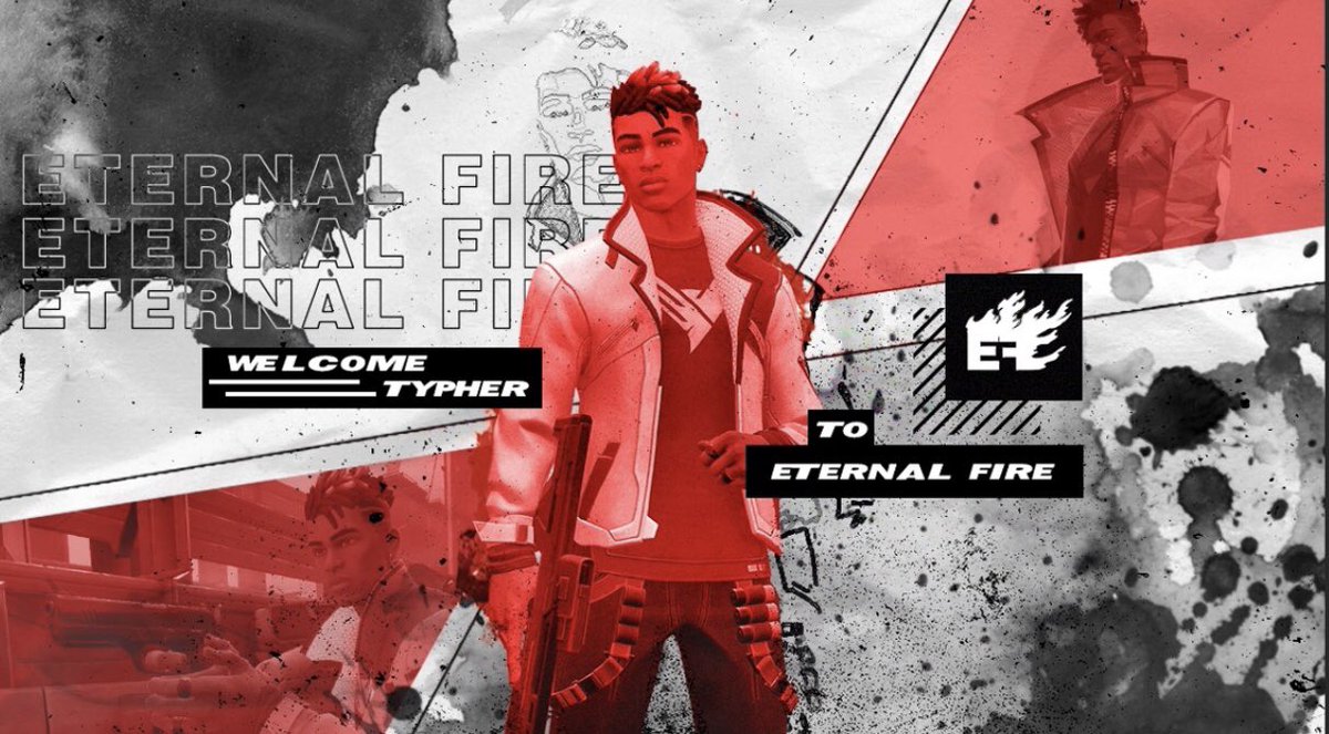 ETRNALFIRE's tweet photo. We are so excited to announce @Typherr as a part of our content creation team. Tune into his streams whenever and show him some love! #ETERNALFIRE https://t.co/4VbJznUrnK