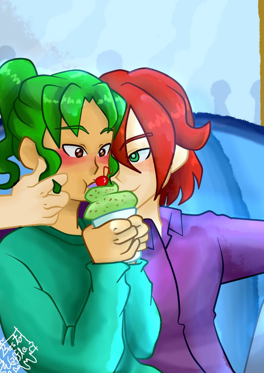 DogMuzu's tweet photo. #fanarts #inazumaeleven #inazumaelevengo #inazumaelevenares_orion #hiromido #tatsumido 😍🥰  
i love this couple! https://t.co/lNmsTJ5aQq