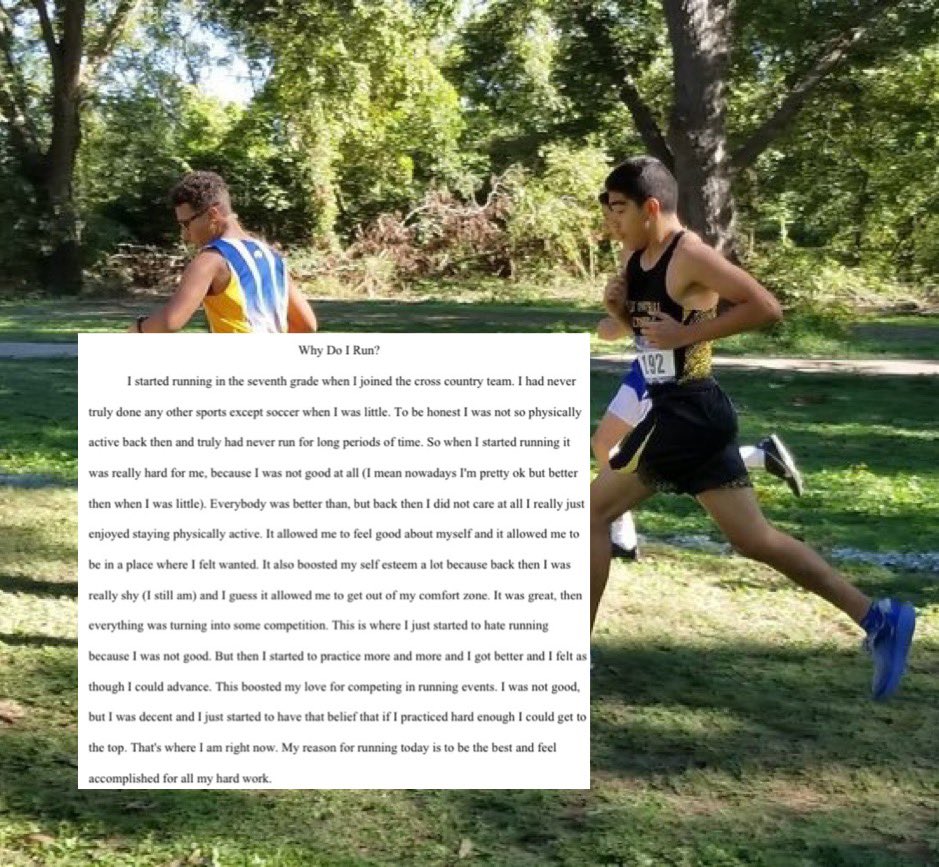 _ECCrosscountry's tweet photo. This time has allowed us to reflect deeply on what drives us to do the things we love. Take a look at ‘WHY’ these athletes (Illiana Perez, Brian Cadger, and Giovanni Hernandez) choose to run, and how running has impacted their lives. #morethanasport #runnerslife @ECISDtweets https://t.co/SfWCiJnfsz
