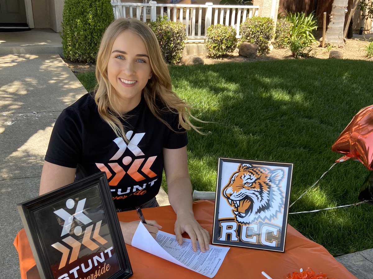 Congrats to Senior Captain Darcy Gilfoy, who signed her Letter of Intent to Riverside City College STUNT &amp; Spirit programs. We will miss her big smile, killer jumps, refusal to let a flyer fall, &amp; true example of leadership next year. We love you! <a href="/LHSLionsSports/">Liberty Athletics</a>  <a href="/STUNTtheSport/">STUNT</a>