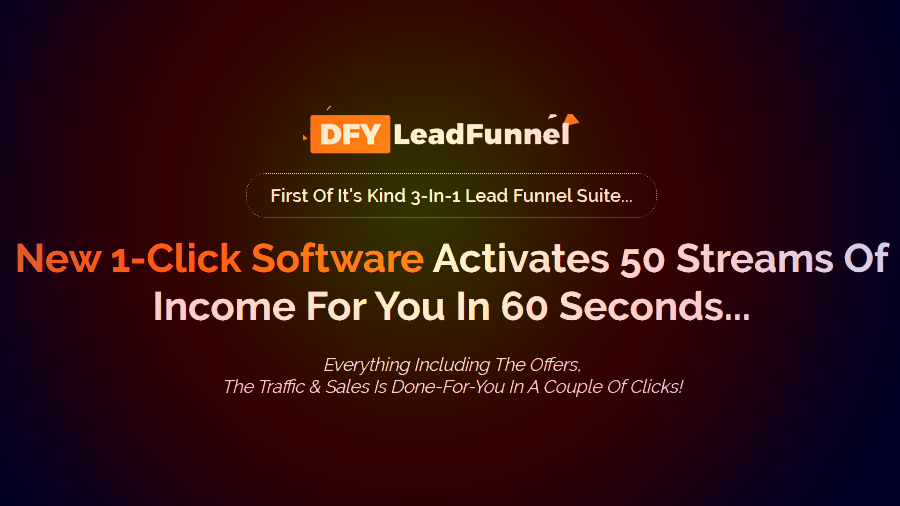 thuha8339's tweet photo. DFY LeadFunnel.
First Of It's Kind 3-In-1 Lead Funnel Suite...
New 1-Click Software Activates 50 Streams Of Income For You In 60 Seconds...
Everything Including The Offers, The Traffic &amp; Sales Is Done-For-You In A Couple Of Clicks!
https://t.co/9daS5TiQTn https://t.co/PmW84fAXOl