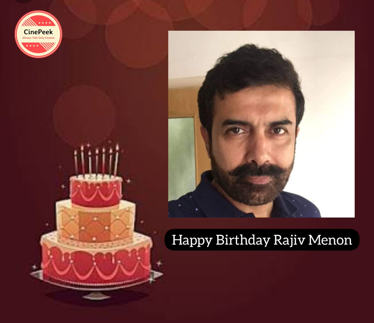 Happy Birthday EverGreen Director Mr. #RajivMenon Sir...! 🎂 💐 

#HBDRajivMenon  #HappyBirthdayRajivMenon @DirRajivMenon #CinePeek
