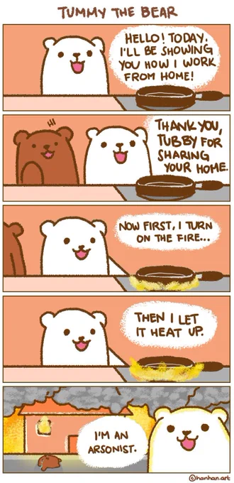 Tummy works from home!! ? #comic #comics #WorkFromHome 