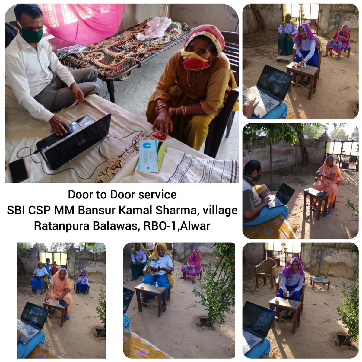 ravindra361962's tweet photo. CSPs of SBI in Rajasthan enabling the citizens to follow the #StayHomeStaySafe mantra by providing uninterrupted banking services at their door-steps. @TheOfficialSBI @RajCMO  @challasetty @PVSLNMURTY1 @DFS_India #Rajasthan #DoorStepBanking https://t.co/sRnX7369SZ
