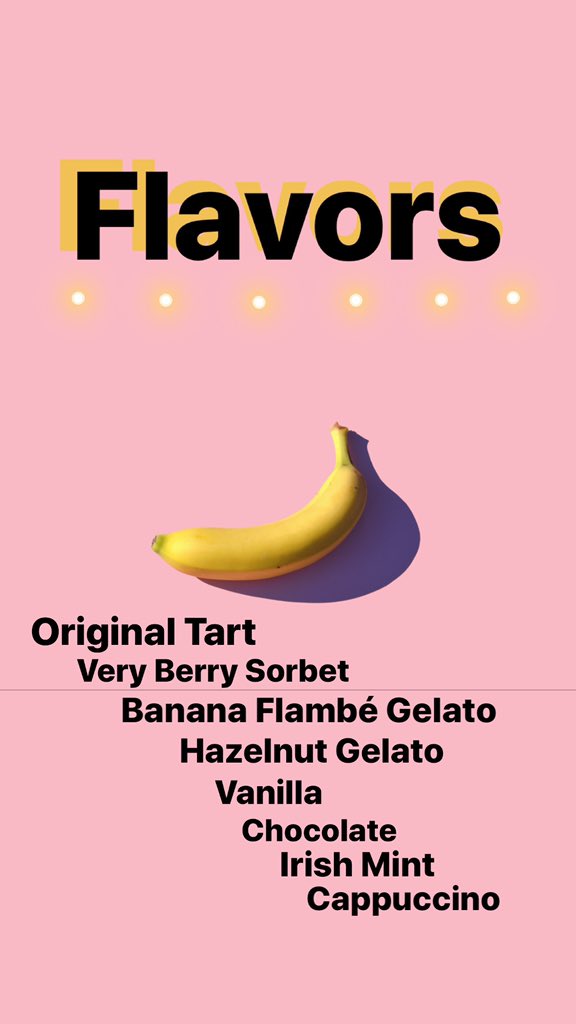 Flavors! 🍌🤍