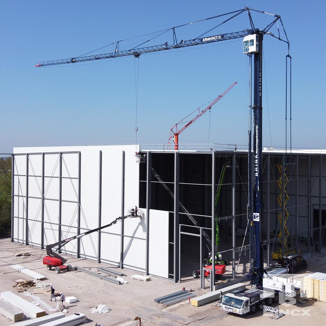 De voortgang van de bouw van het nieuwe magazijn voor Denkavit in Voorthuizen.