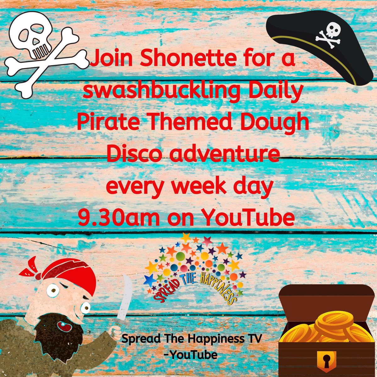 ShonetteBason's tweet photo. It’s pirates week my hearties! #doughdisco LIVE daily! Bring your crew and I’ll have some treasure for you! #homeschooling https://t.co/hUPwF1pmSW