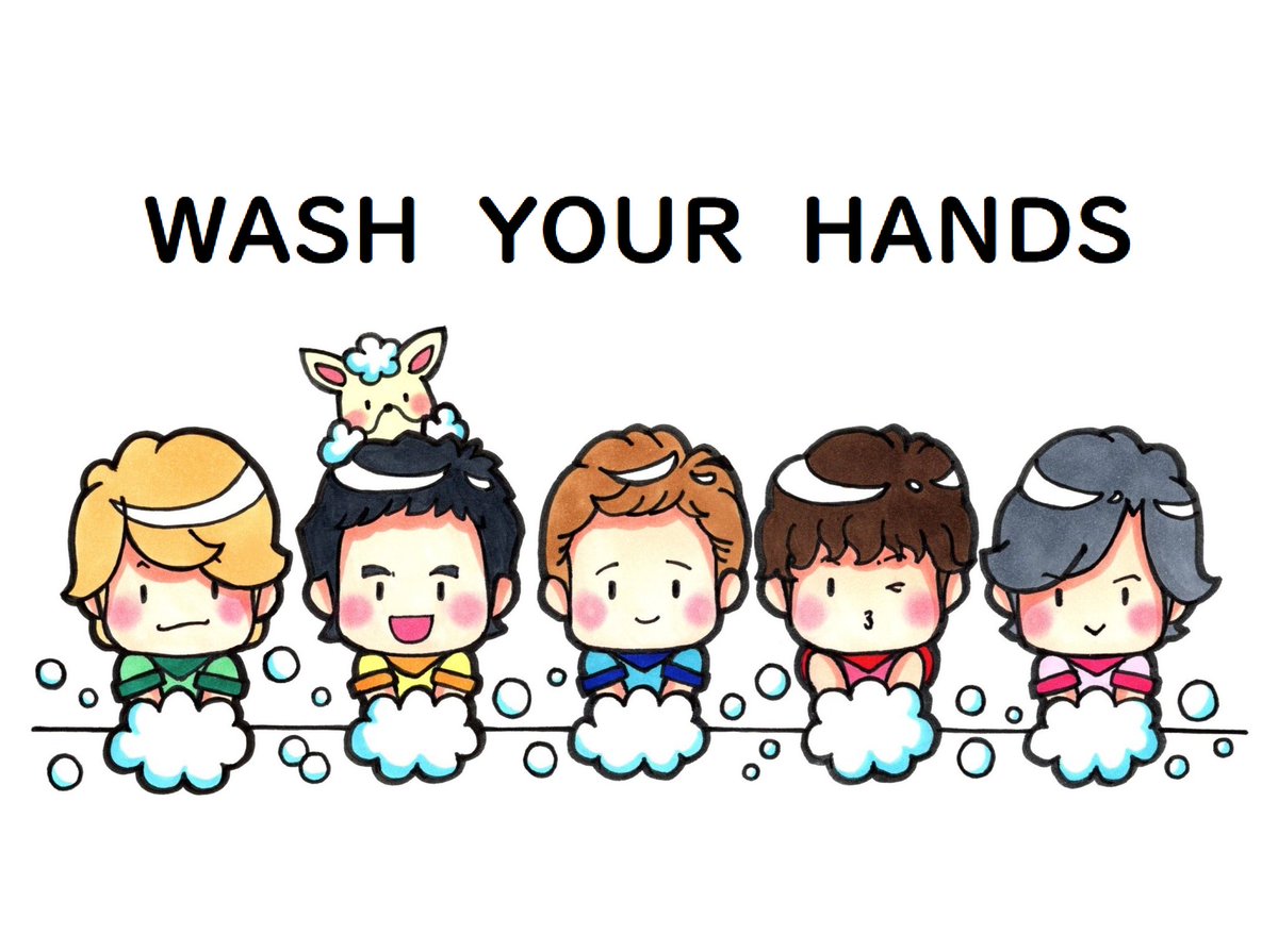 「手洗い大切。
#StayHome 
#うちで過ごそう 」|だいこう あゆみ📎のイラスト