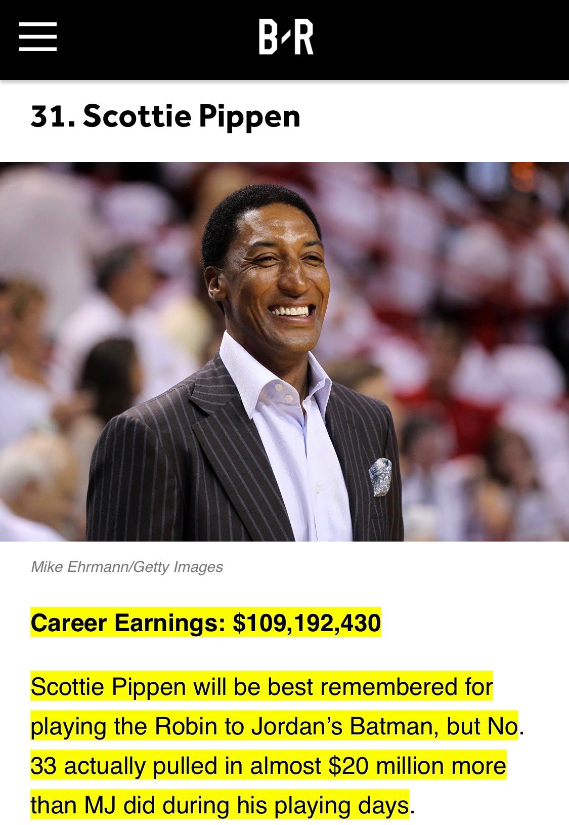 [花邊] 回應皮本合約太廉價 妻子引生涯總額超喬丹